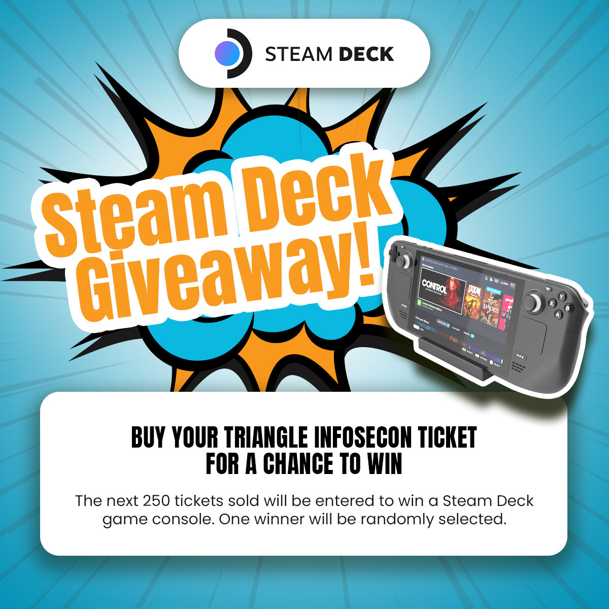 Purchase your Triangle InfoSeCon ticket and you’ll be automatically entered for your chance to win. Purchase your Triangle InfoSeCon ticket and you’ll be automatically entered for your chance to win.